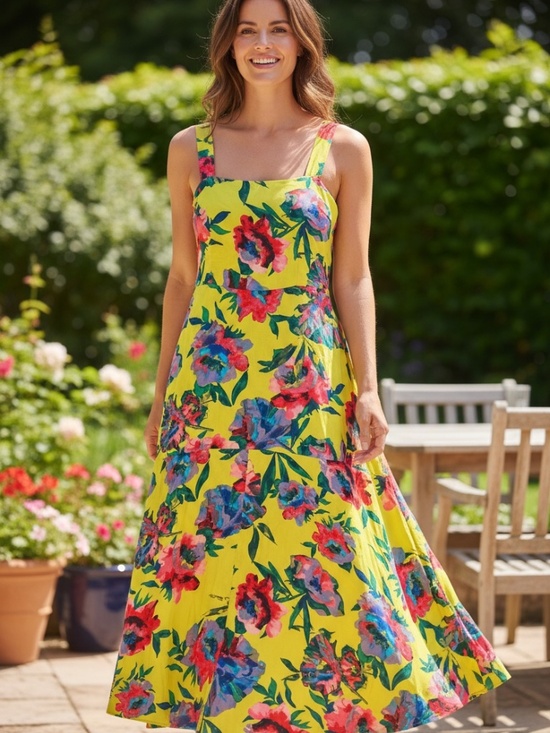 Vince Camuto Dresses & Skirts - NWT Vince Camuto Floral Maxi Tiered Dress with Smocked Back, Size 1X